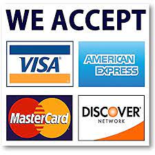 Credit Cards Accepted